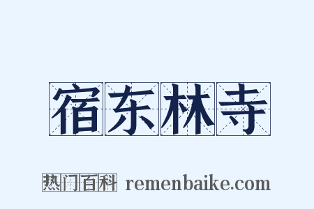 宿东林寺是什么意思的图片